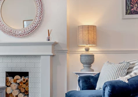 The living area at Valerian, Looe