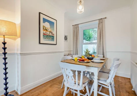 The dining area at Valerian, Looe