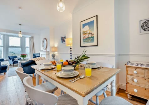 The dining area at Valerian, Looe