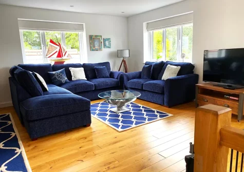 The living area at Valley View, Mevagissey