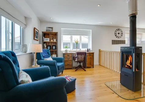The living area at Valley View, Mevagissey