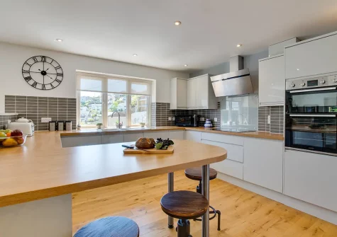 The kitchen at Valley View, Mevagissey
