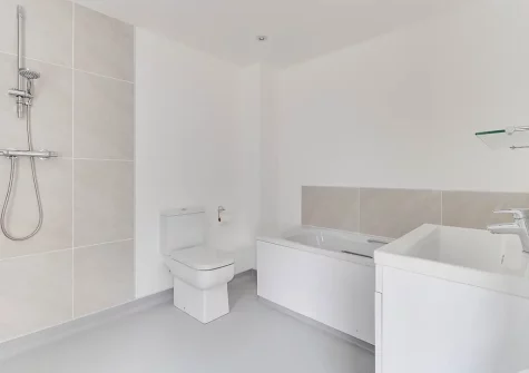 The bathroom at Valley View, Mevagissey