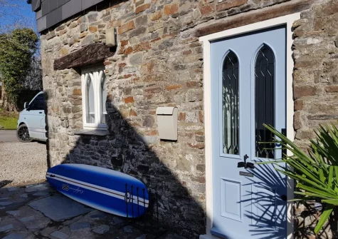 Valley View is a beautifully presented detached converted chapel with private enclosed suntrap garden and reverse level layout giving far reaching countryside views