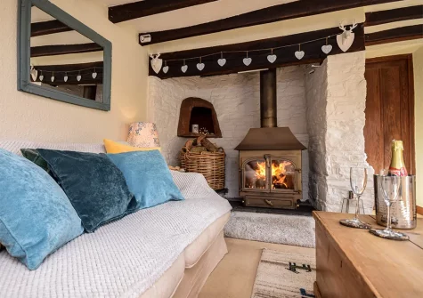 The living room at Valleys End, Weare Giffard
