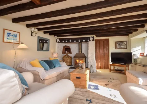The living room at Valleys End, Weare Giffard
