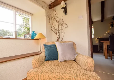 The living room at Valleys End, Weare Giffard