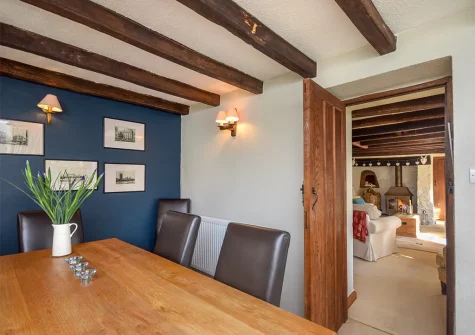 The dining room at Valleys End, Weare Giffard