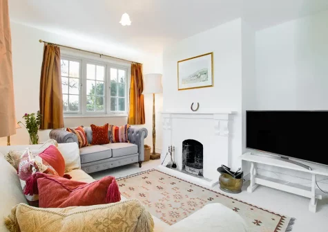 The living room at Valpre, Manaccan