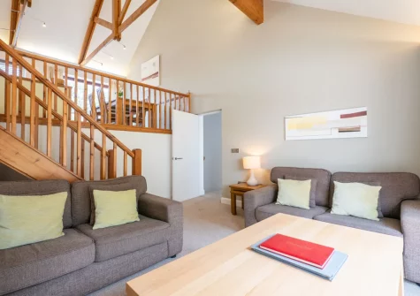 The living area at Villa Gallery 18 at The Valley, Carnon Downs