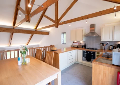 The kitchen & dining area at Villa Gallery 18 at The Valley, Carnon Downs