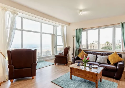 The living room at Villa Surfside, Phillack
