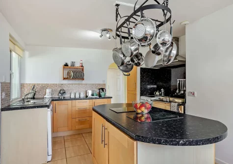 The kitchen at Villa Surfside, Phillack