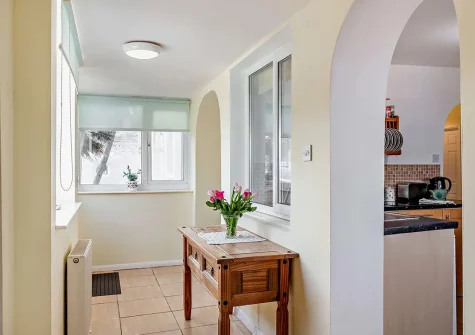 The entrance hall at Villa Surfside, Phillack