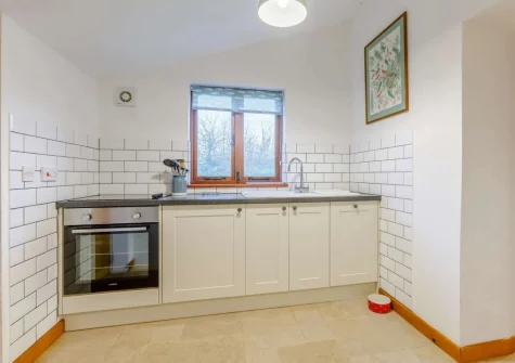 The kitchen at Vines Cottage, Edistone