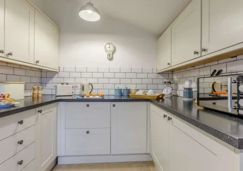 The kitchen at Vines Cottage, Edistone