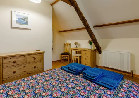The bedroom at Vines Cottage, Edistone