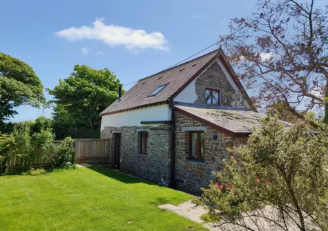 The enclosed garden at Vines Cottage, Edistone