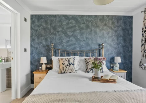 Bedroom #1 at Violet Lodge, 11 Roadford Lake Lodges, Broadwoodwidger