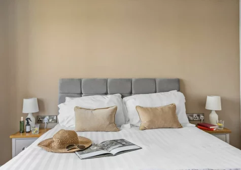 Bedroom #2 at Violet Lodge, 11 Roadford Lake Lodges, Broadwoodwidger