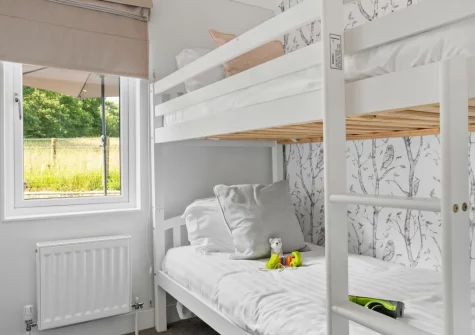 Bedroom #4 at Violet Lodge, 11 Roadford Lake Lodges, Broadwoodwidger