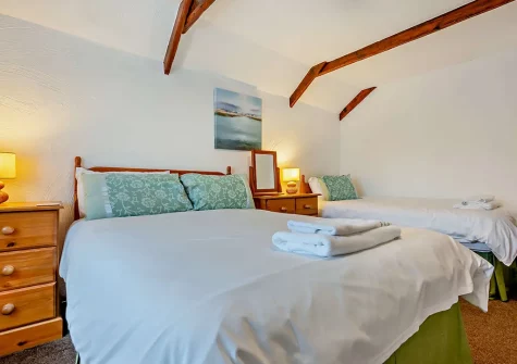 Bedroom #1 at Waddles Cottage, Tregolds