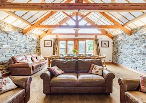 The living area at Wagon Linney, Lewdown