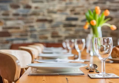 The dining area at Wagon Linney, Lewdown