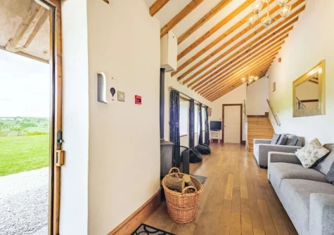 The entrance hallway at Wagon Linney, Lewdown