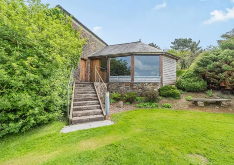 The roundhouse games room & garden at Wagon Linney, Lewdown