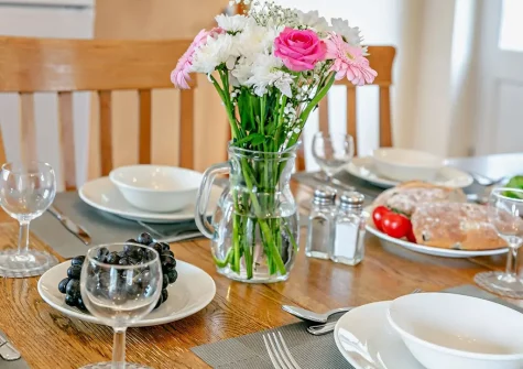 The dining area at Waie Corner House, Zeal Monachorum