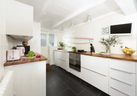 The kitchen at Walters on The Digey, St Ives