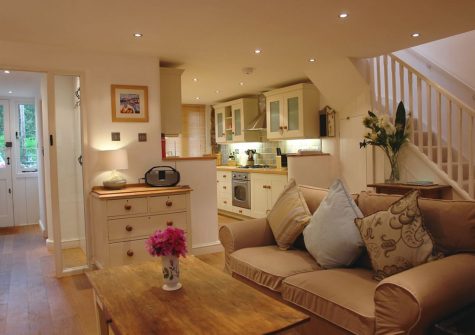 The living area at Wassail Cottage, Yalberton