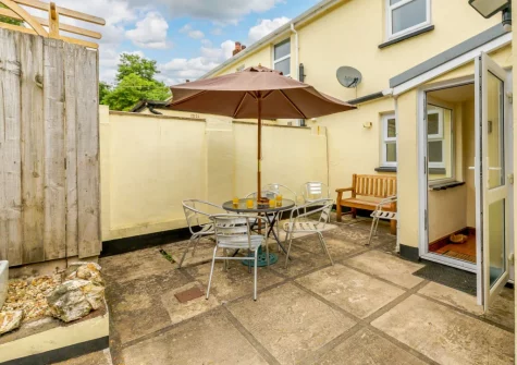 The patio & alfresco dining area at Water Terrace, Combe Martin
