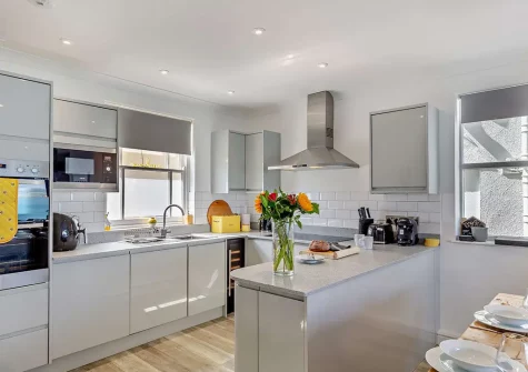The kitchen at Waterfront House, Appledore