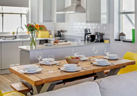 The living area at Waterfront House, Appledore