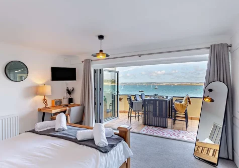 Bedroom #1 at Waterfront House, Appledore