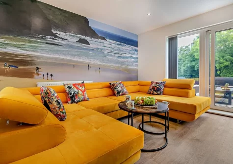 The living area at Watergate, Mawgan Porth