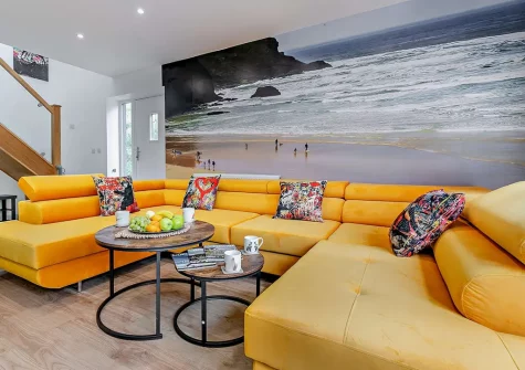 The living area at Watergate, Mawgan Porth