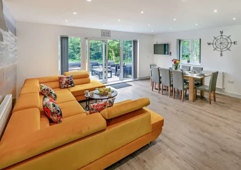 The living area at Watergate, Mawgan Porth