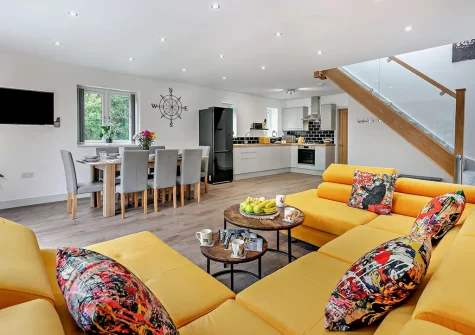The living area at Watergate, Mawgan Porth