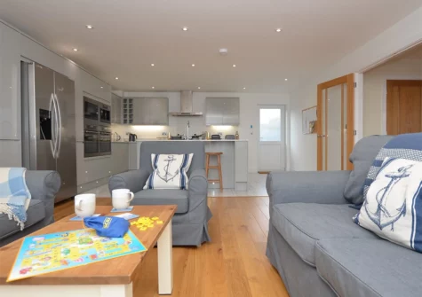 The living area at Waterhayes, Appledore