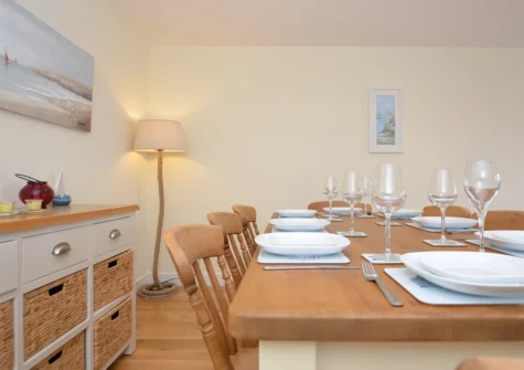 The dining area at Waterhayes, Appledore
