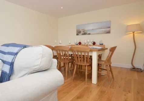 The dining area at Waterhayes, Appledore