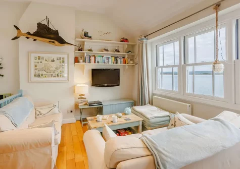 The living area at Waters Edge, Appledore