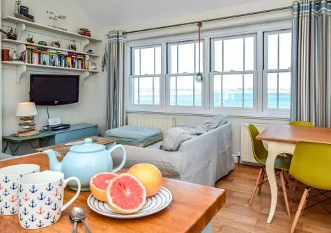 The kitchen at Waters Edge, Appledore
