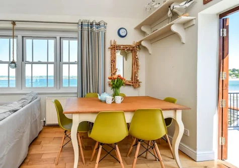 The dining area at Waters Edge, Appledore