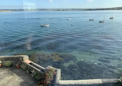 The view from the rooftop terrace at Waters Edge, Appledore