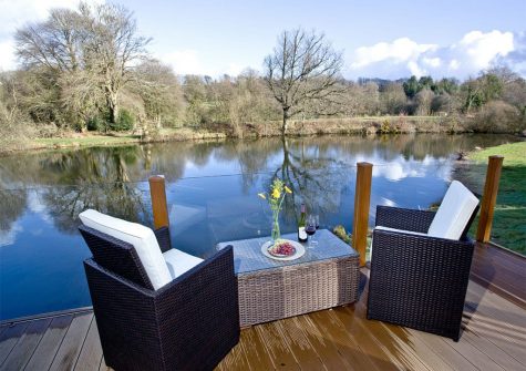 The decked terrace at Waters Edge, Lakeview Manor, Dunkeswell