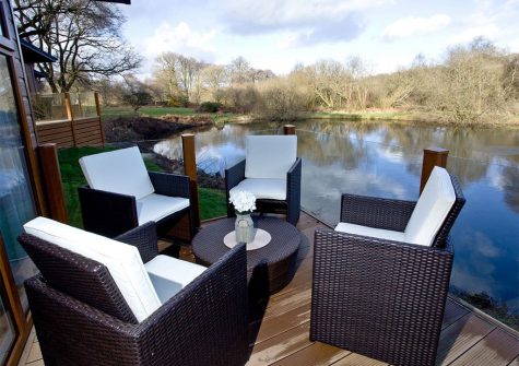 The decked terrace at Waters Edge, Lakeview Manor, Dunkeswell
